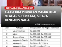 Gaji 3 juta perbulan masuk desil 10 alias super kaya setara dengan 9 naga