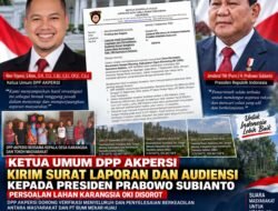 Ketua Umum DPP AKPERSI Kirim Surat Laporan dan Audiensi kepada Presiden Prabowo, Persoalan Lahan Karangsia OKI Disorot