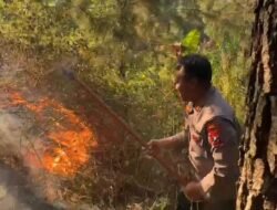 Sinergi Jajaran Polres Magetan Polda Jawa Timur Bergerak Cepat Membangun Sinergi Lintas Instansi Menjinakkan Kebakaran Hutan Dan Lahan (KARHUTLA)
