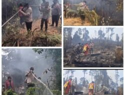 Tempuh 5 Jam Menembus Medan Terjal Berbatu Cadas, Kapolres Kampar Pimpin Langsung Padamkan 7 Titik Api di Sungai Sarik–Balung