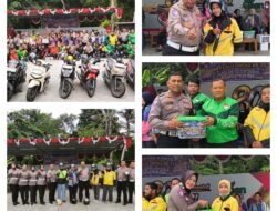 *Semarak HUT Lalu Lintas Bhayangkara ke-71, Ditlantas Polda Riau Gelar Baksos Bersama Ojol, Jukir dan Petugas Kebersihan*
