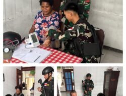 Satgas Pamtas RI – PNG Kewilayahan Yonif 147/KGJ Pos Teluk Etna Bantu Pelayanan Kesehatan Puskesmas Kiruru Kepada Masyarakat Distrik Teluk Etna