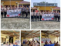 Perkuat Peran Garda Terdepan, Tim Sat Binmas Polres Kampar Lakukan Supervisi Bhabinkamtibmas di Polsek Kampar