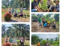 Tanam 210 Pohon, Polsek Rimba Melintang Jalankan Program Green Policing di Tengah Masyarakat