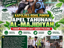 Kapolres Rohil Pimpin Apel Tahunan Al-Majidiyah, Tanam Pohon Lewat Green Policing