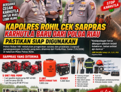 Kapolres Rohil Cek Sarpras Karhutla Baru dari Polda Riau, Pastikan Siap Digunakan