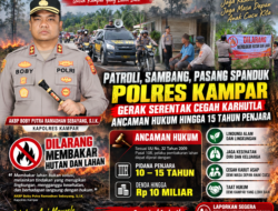 Sebelum Api Menyala, Pencegahan Didahulukan — Polres Kampar Sosialisasi Karhutla: Lindungi Alam, Jaga Kesehatan, Taat Hukum