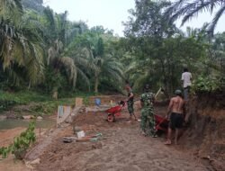 Kodim 0212/TS Percepat Pembangunan Jembatan Beton di Sampuran, Progres Capai 60,10 Persen