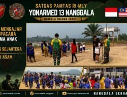 Bina Kedisiplinan Generasi Muda, Pos Kantuk Asam Satgas Yonarmed 13/Nanggala Beri Pelatihan Tata Upacara bagi Siswa SD Tunas Sejahtera