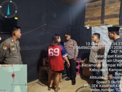 Polsek Kampar Kiri Razia Caffe di Lipat Kain Utara, Polisi Pastikan Tak Temukan Narkotika