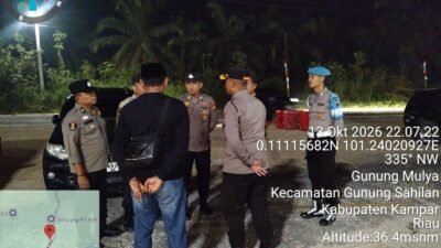 Polsek Kampar Kiri Razia Caffe di Lipat Kain Utara, Polisi Pastikan Tak Temukan Narkotika